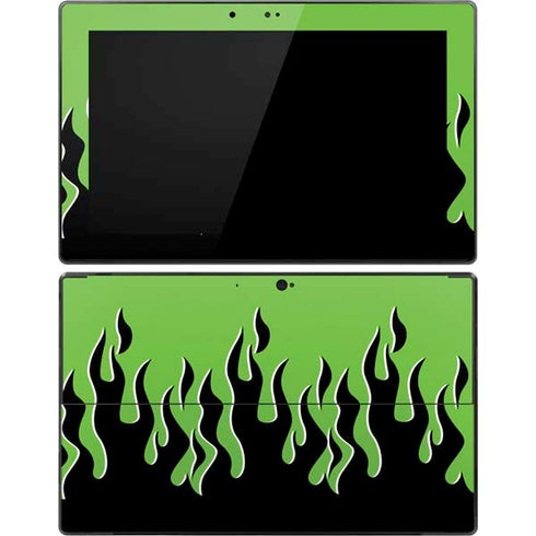 Green Flames Surface Pro Tablet Skin